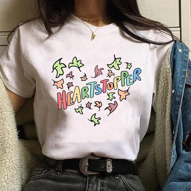 

New Hot Fashion Heartstopper Regiment Printed T-Shirt Women's Fashion Casual Personalized Heartstopper Round Neck T-Shirt Shirt