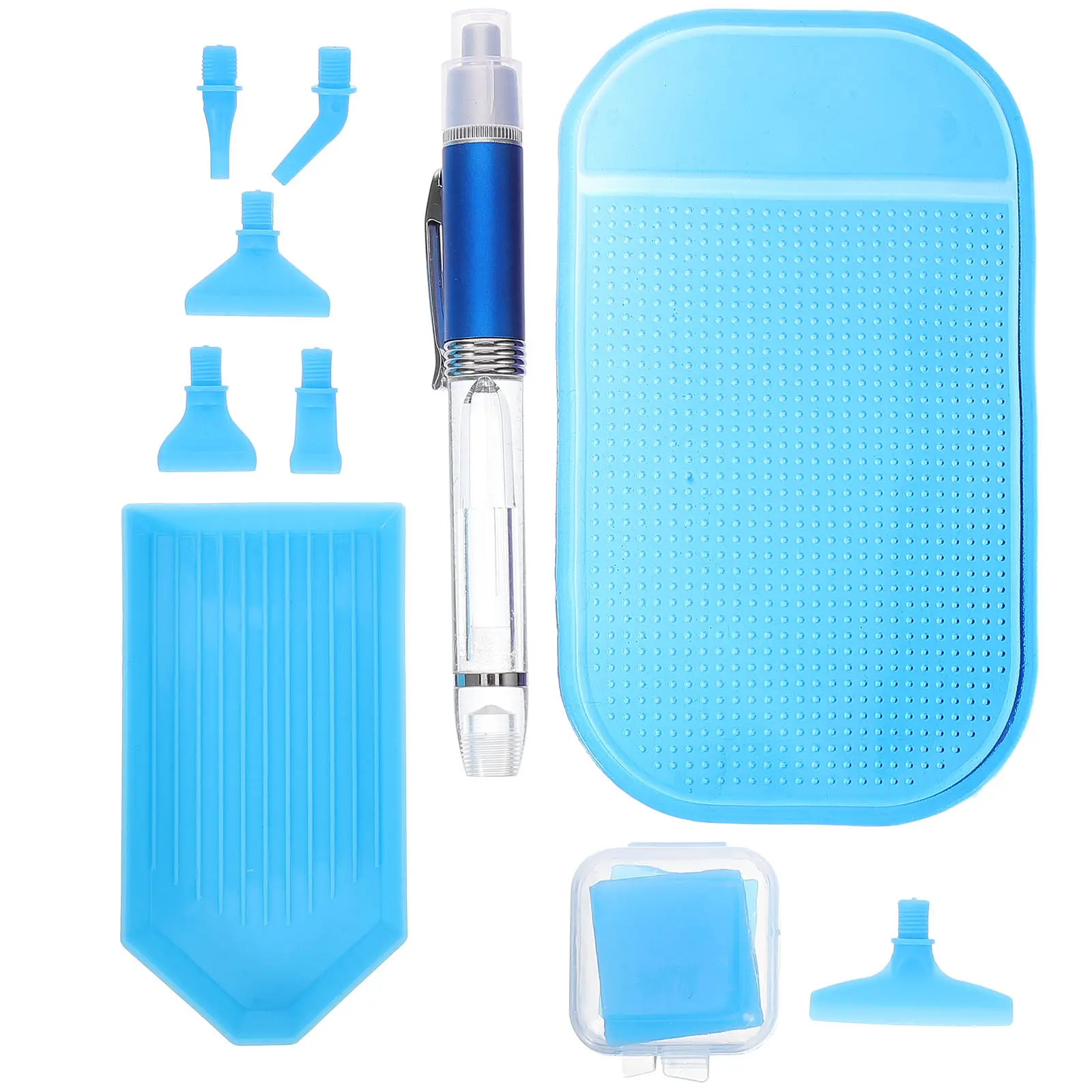 

Светящаяся ручка-маркер LED: набор для рисования с эффектом бриллиантов, прочные пластиковые принадлежности, синий свет, для проектов мозаики и DIY-творчества