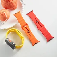 Silicone Strap for Apple Watch Band 9 8 7 41mm 45mm ultra 2 49mm 44mm 40mm 38 42mm Correa Bracelet for Iwatch Series 6 SE 5 4