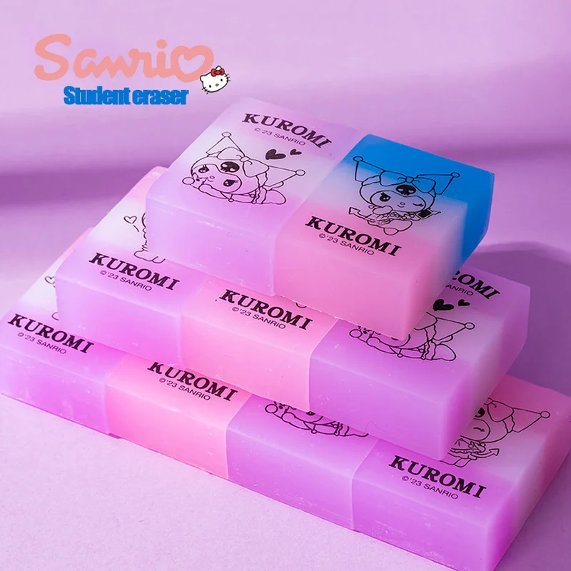

Ластики-карандаши Sanrio аниме Kuromi 12 шт., милые школьные и офисные принадлежности в Корейском стиле, Канцтовары