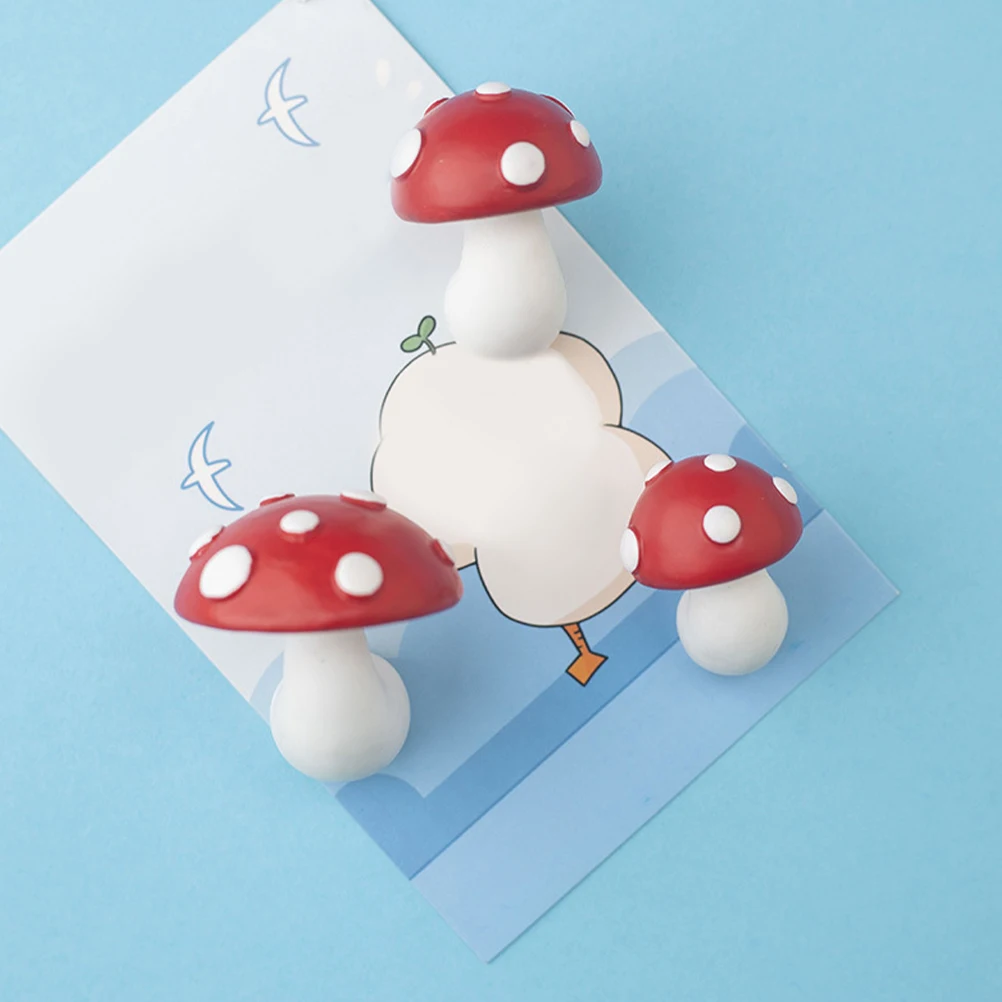 

3pcs Mushroom Refrigerator Magnets Decorative Home Kitchen Bedroom Wall Decor Strong Adsorption Kids Safe Gift Xmas