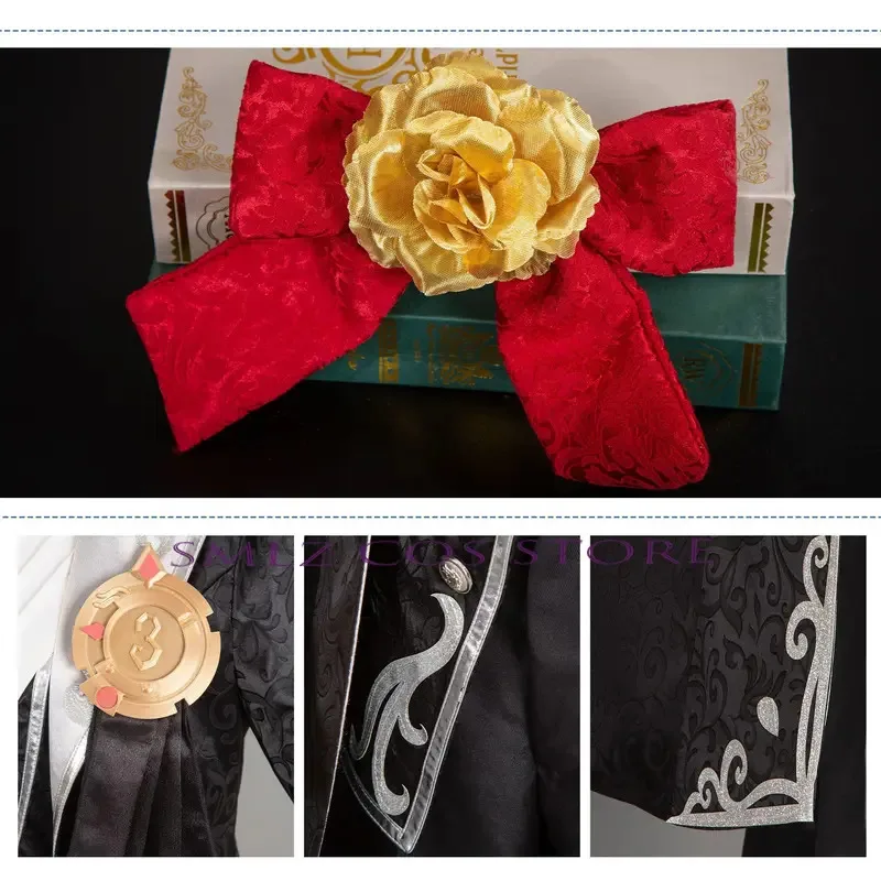 2025 11 D M مصور تأثيري لعبة الهوية الخامس جوزيف ديسولنييه زي D.M زي خندق البدلة شعر مستعار حفلة الزي fo