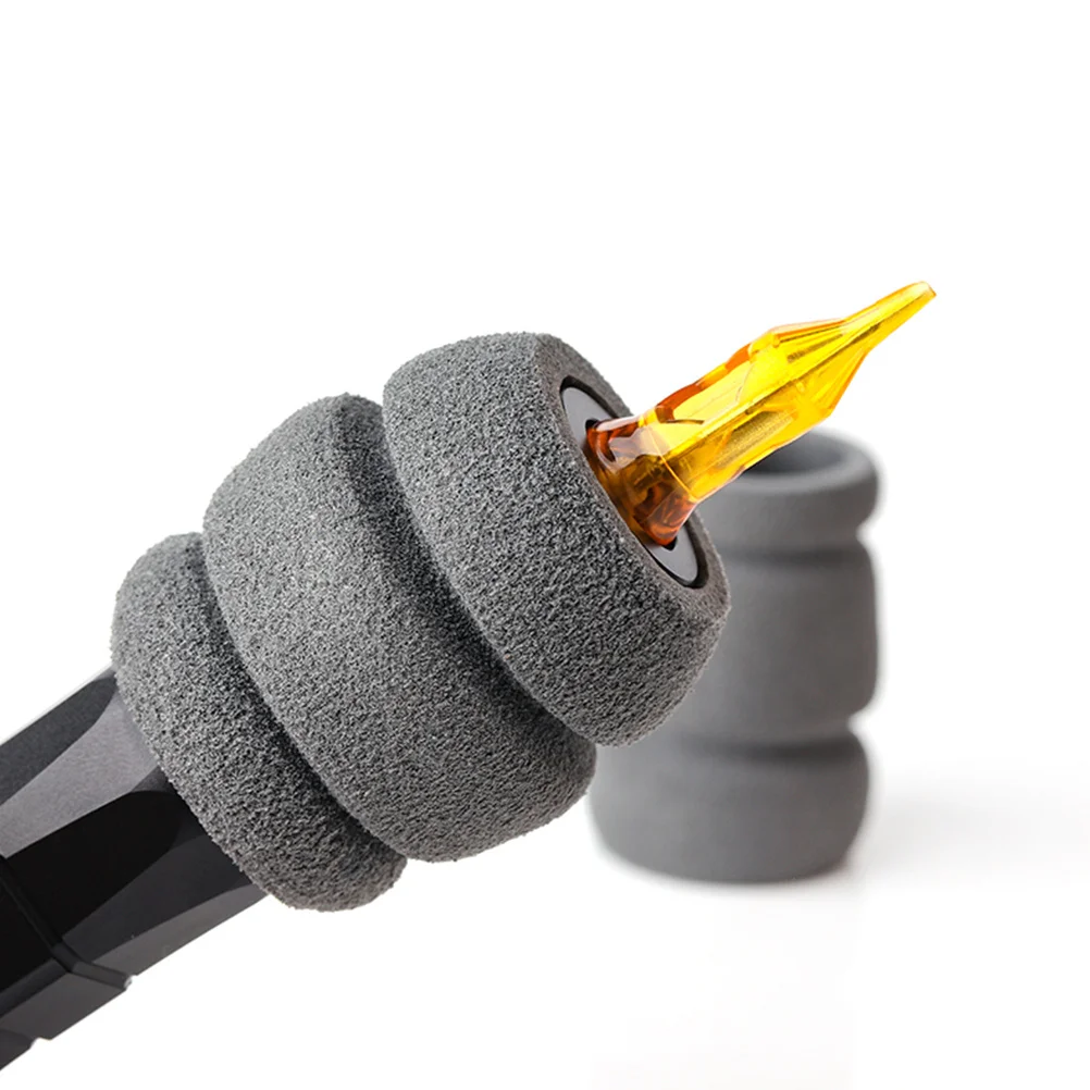 

10 шт., удобная сенсорная демпфирующая крышка ручки, 41 мм, серая, гибкая, не легко деформируется, предметы первой необходимости для татуировки, крышка ручки