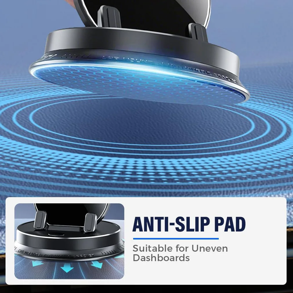 Electric Car Phone Holder 360° Rotation Wireless Charging Phone Mount Non-Slip Cell Phone Bracket for iPhone Android Smartphones