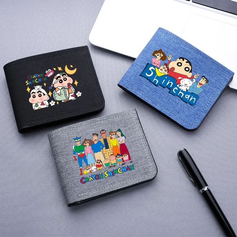 

Симпатичная сумочка Crayon Shin-chan с мультяшным аниме-принтом, кошелек для женщин и мужчин, портативные кошельки для улицы, кошельки унисекс, подарки для вечеринок