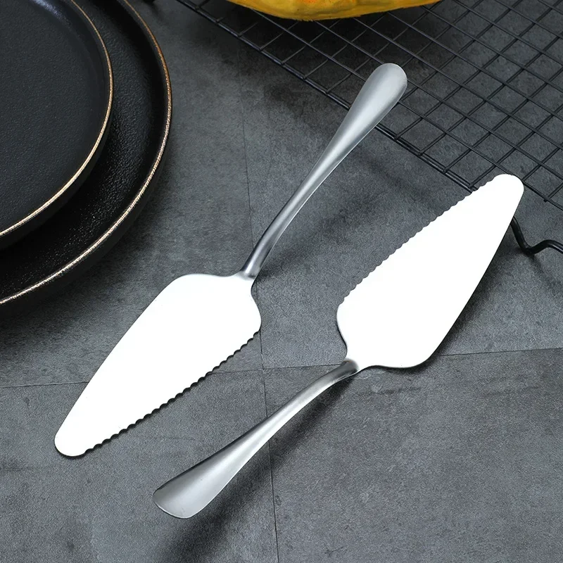 

Stainless Steel Serrated Edge Cake Server Blade Cutter Pie Pizza Server Cake Cutter Shovel Kitchen Baking Pastry Spatulas Tools