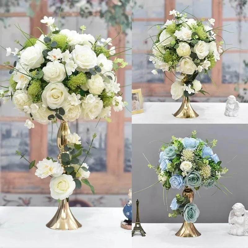 Mermaid shaped flower ware floral arrangement wedding banquet main table decoration restaurant box desktop simulation flower