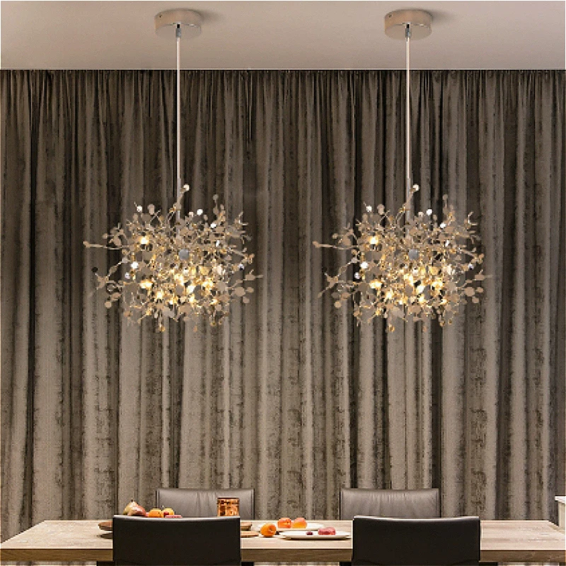 Luxury American Vintage LED Pendant Light for Restaurant Lobby Villa Suspension Chandelier Home Decor Indoor Lamps Design Lustre