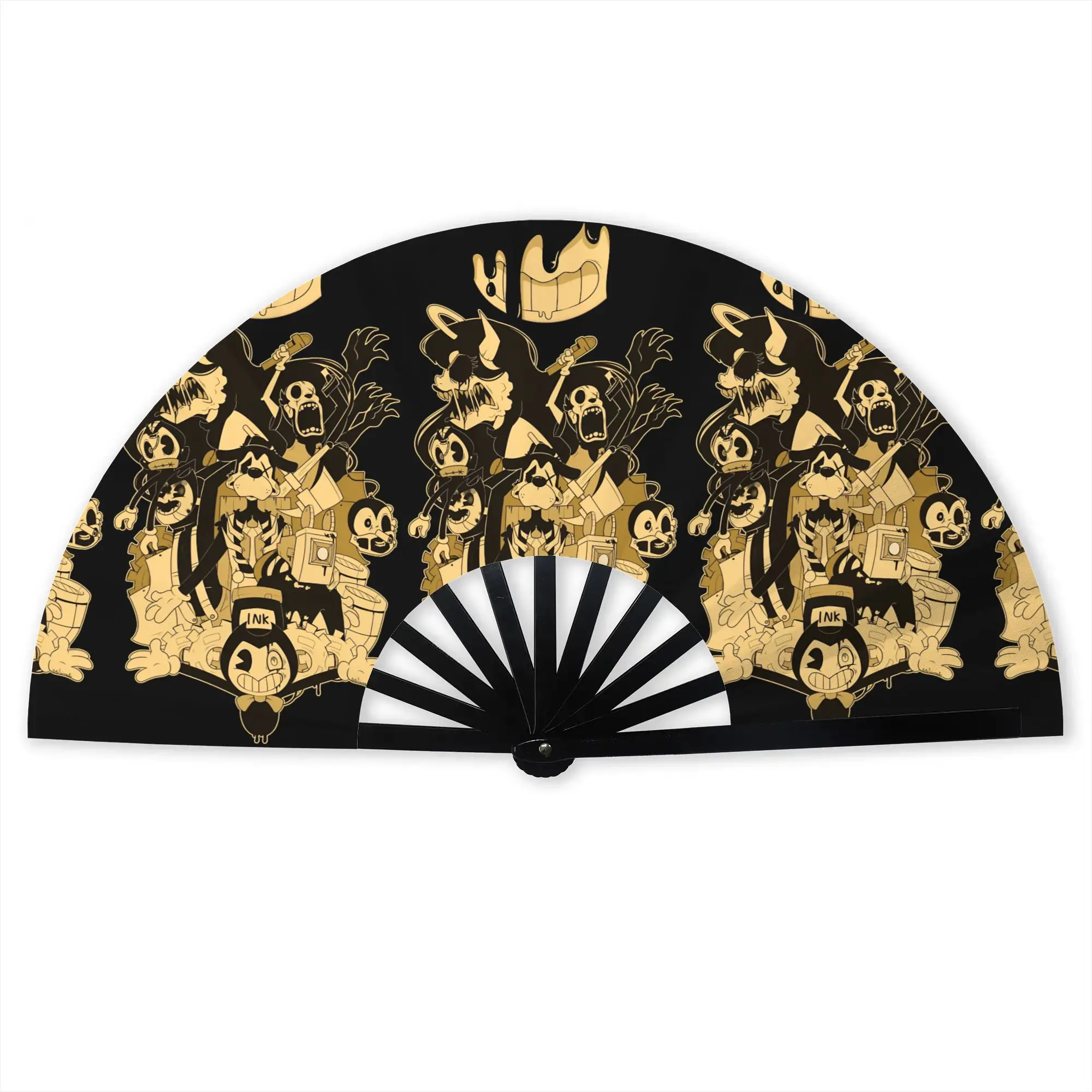 Custom B-Bendyes Game Hand Fan Promotional Gift Event Souvenir Manga Anime Durable Folding Fans Novelty Bulk Pack Fan