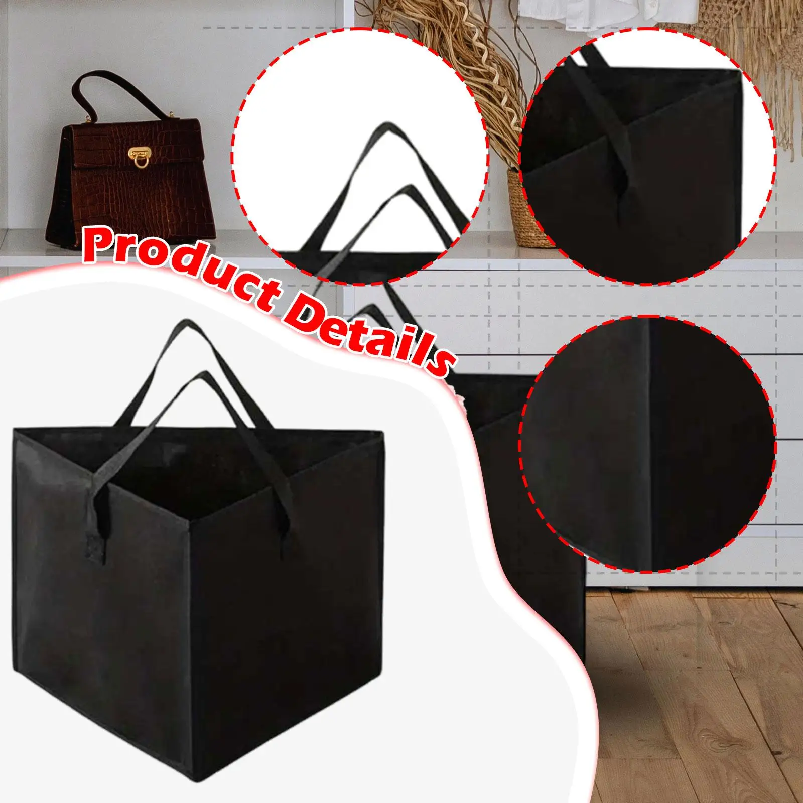 Clothes Hanger Organizer Bag,Lightweight Space Saving Foldable,Storage Container Triangle Storage Bag Organizer Box for Closet