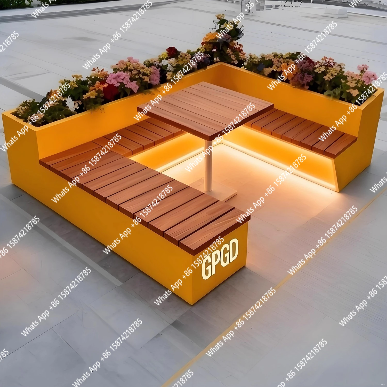 

Открытый цветочный ящик, стол и стул, карточное сиденье, общий коммерческий уличный кофейня, стол и стул, цветочная кровать, водонепроницаемый