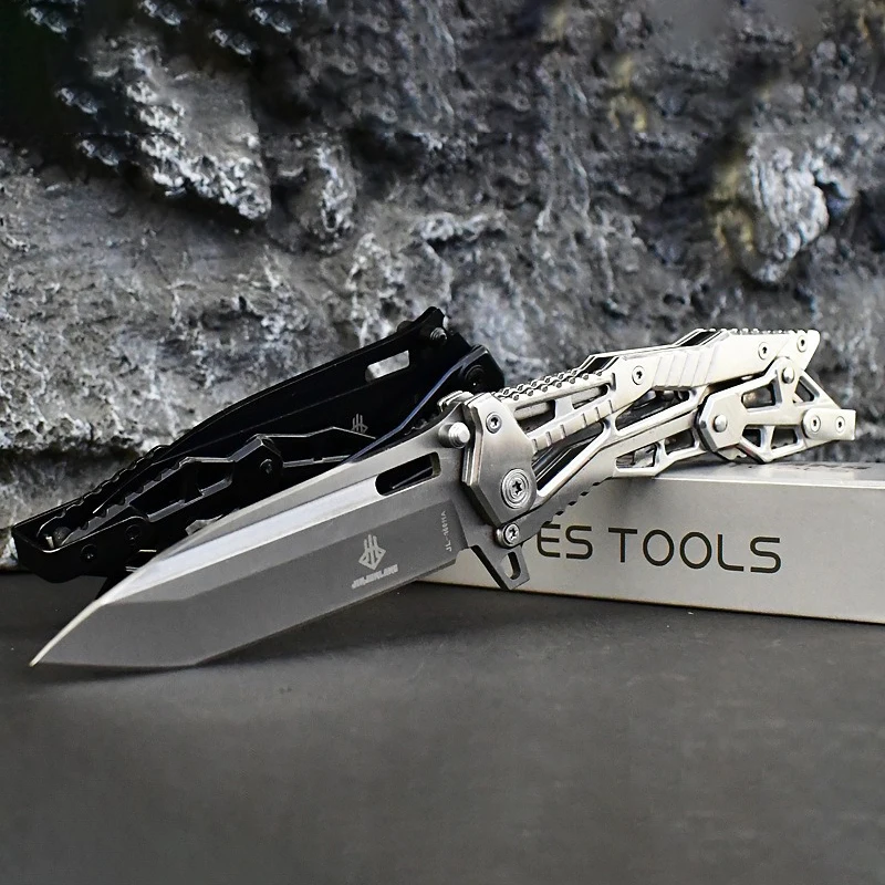 High hardness mechanical structure pocket knife，Multi-purpose hunting knife，Camping EDC tool knife self-defense knife