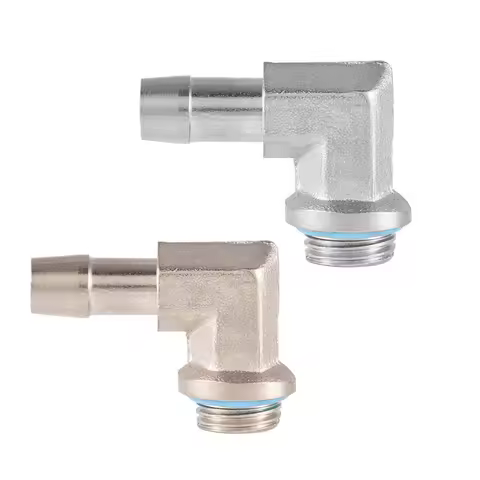 2pcs G1/4 Water Cooling Fittings 90 Degree Elbow Hose Adapter Pipe Connector for PC Water Cooling System OD9mm/OD11mm Optional