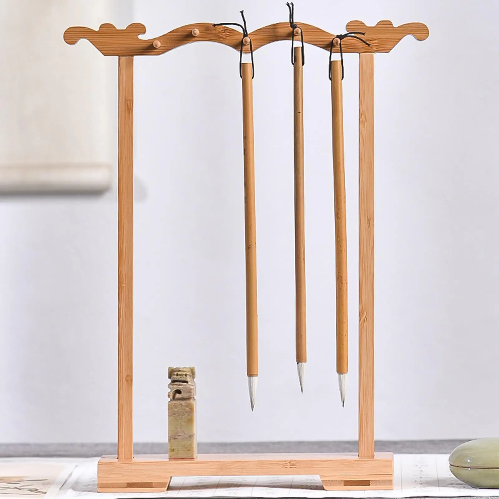 Calligraphy Brush Hanger Elegant Calligraphy Pen Holder for Home Dorm Office