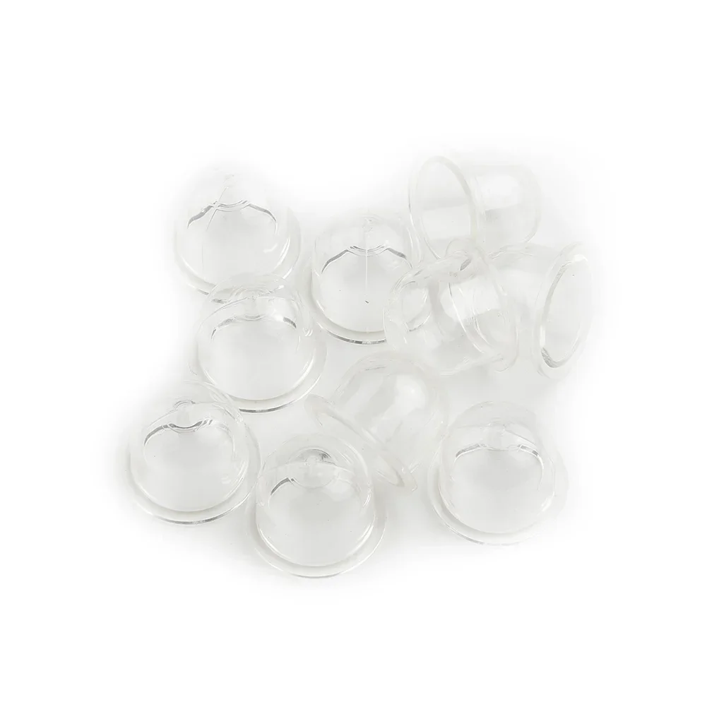Pack De 10 Bombillas De Cebador Para Carburador – 5 De 19 Mm Y 5 De 22 Mm, Silicona Transparente, Compatible Con Cortacésped, Motosierra, Recortadora Y Sopladora