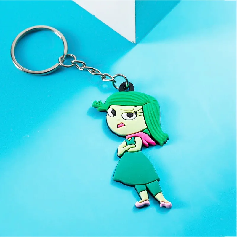 5pcs Disney Inside Out 2 Keychain Kawaii Movie Anime Anxiety Ennui Envy Cute Girls Creative Bag Pendant Car Keychain Toys Gifts