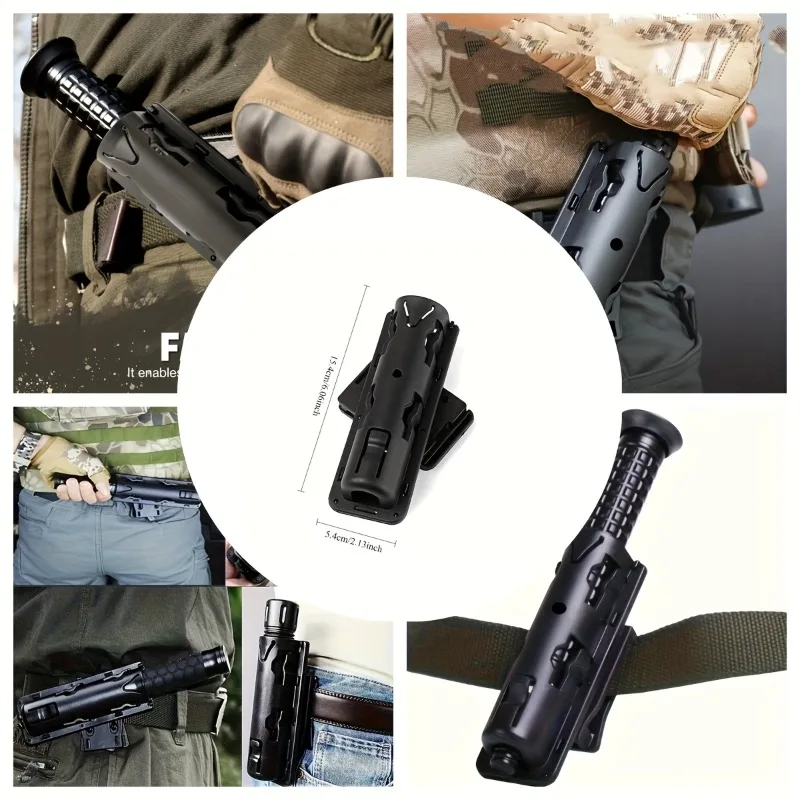 عصا تكتيكية بأكمام تلسكوبية سريعة - تشغيل بيد واحدة، 360 درجة °   نظام قفل الدوران، طول قابل للتعديل