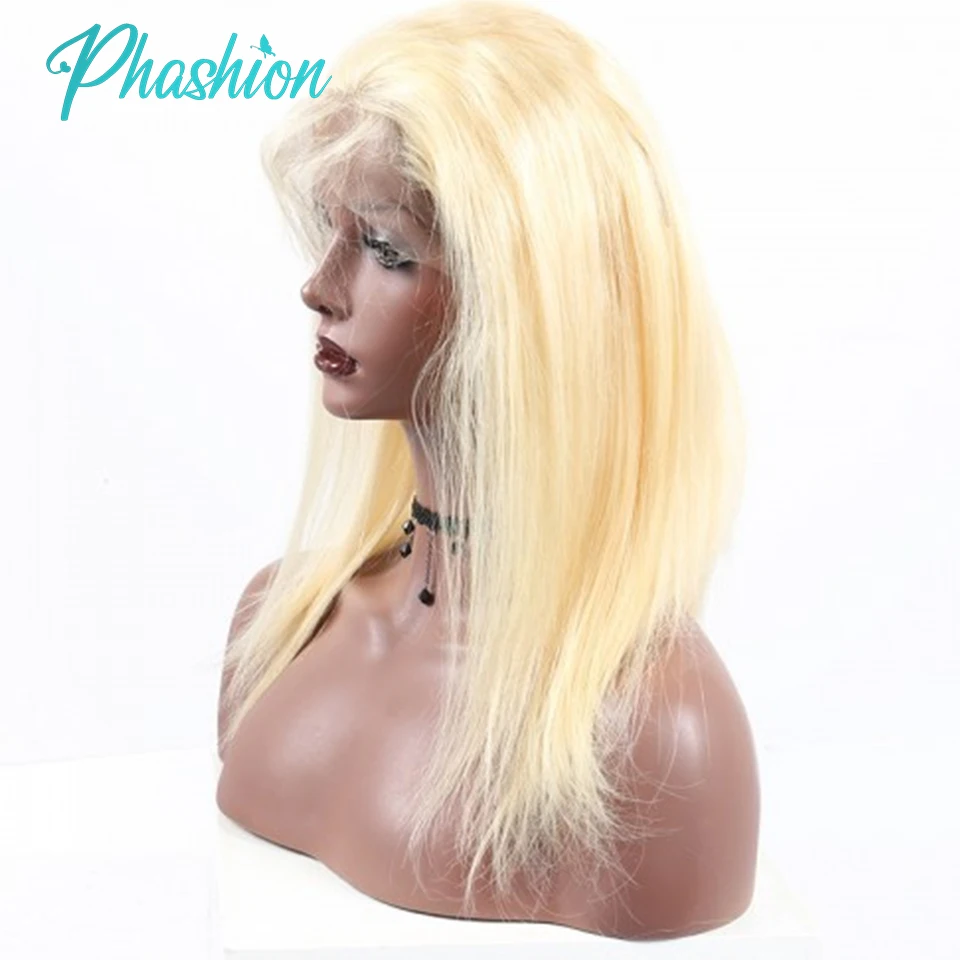 Phashion 360 Blonde Lace Frontal Only 613 Straight Body Wave Pre Plucked Swiss HD Transparent Full Front 100% Human Hair On Sale