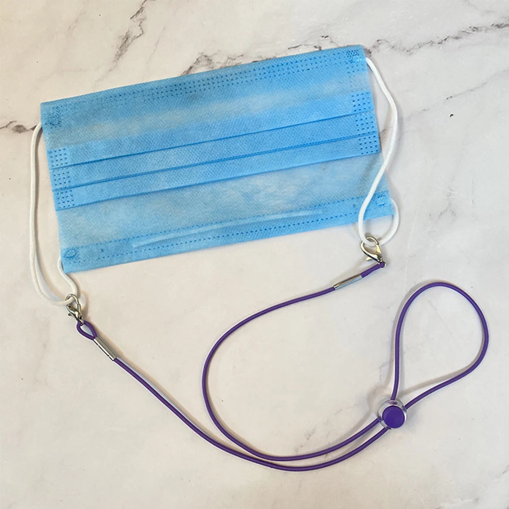 Straps Mask Rope Double Buckle Fashion Convenient Pu Leather Adjustable Rope Face Mask Necklace Glasses Rope Mask Holder Chain
