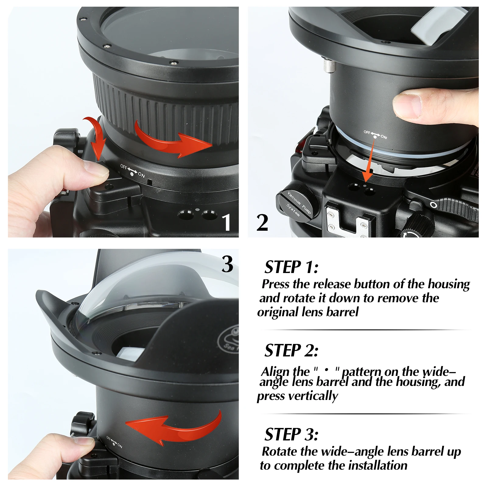 Wide Angle Dome Port WA005-A Fisheye Lens for Seafrogs housing A7RIII//A7III/A7SIII/A7RIV/A9/6DII/5DIV/5DIII/EOSR/ROSR5/EOSM50