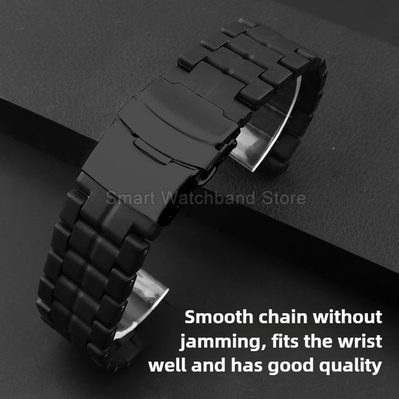 3051 3080 3150 3581 untuk Luminox Tali Jam Baja Plastik 23Mm Hitam Antarmuka Khusus Gesper Lipat Tahan Air Nyaman