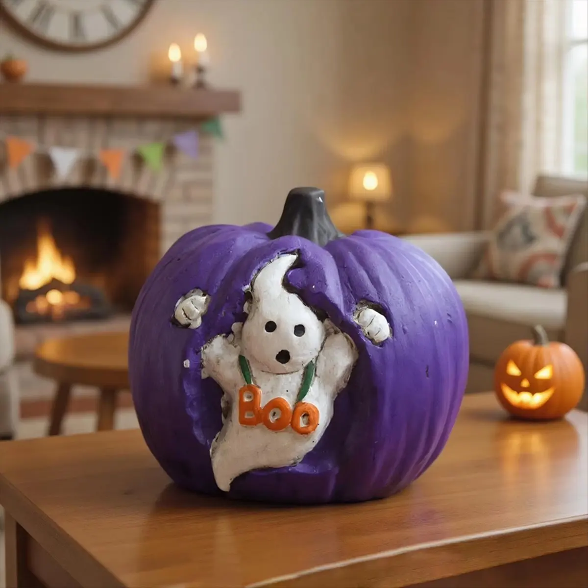 

Хэллоуин тыква тыква призрак скульптура украшения скульптура из смолы художественное украшение для праздника дома Крытый вечерние стол