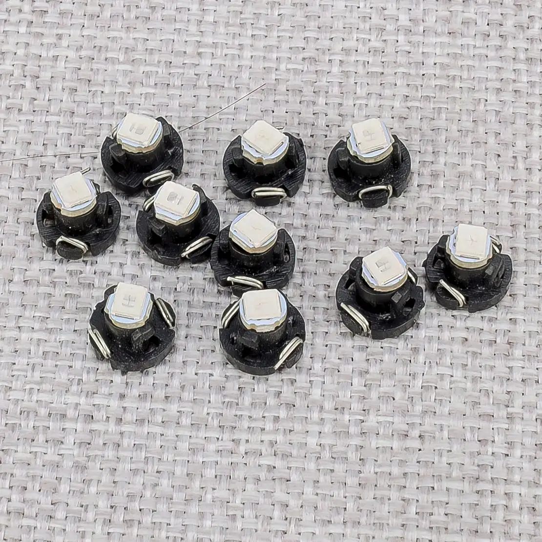 10Pcs Car Blue T3 Neo Wedge 1-SMD LED Cluster Instrument Dash Gauge Climate Light Bulbs 12V