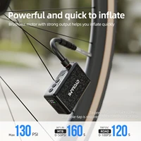 CYCLAMI AM6 MINI bomba de aire 130 PSI bomba infladora eléctrica de bolsillo portátil pantalla de presión de neumáticos Inflador de neumáticos MTB bicicleta de carretera FV AV