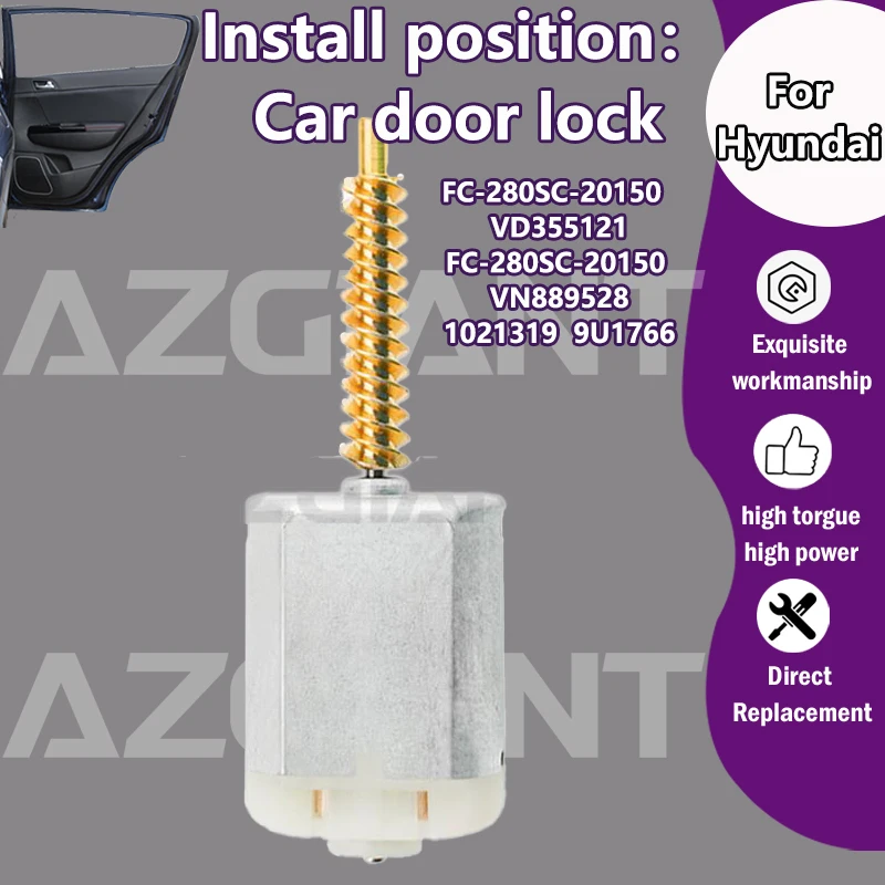 

FC-280SC-20150 For Hyundai ix25 MK1/ix35 MK2/MISTRA/Accent/Solaris Car Door Lock Actuator Replacement Motor long copper axis kit