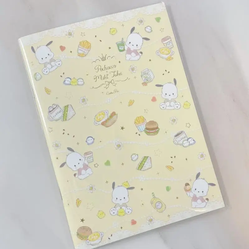 Sanrio Co-Branded Limited Gold Foil A5 Horizontal Line Notebook Pochacco Kuromi Mymelody Cinnamoroll Cartoon Kawaii Anime Gift