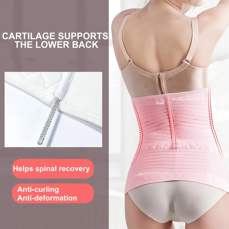 Four Ear Gauze Abdominal Belt, Three in One Postpartum Support Recovery, Waist and Pelvic Belt Shaping Device