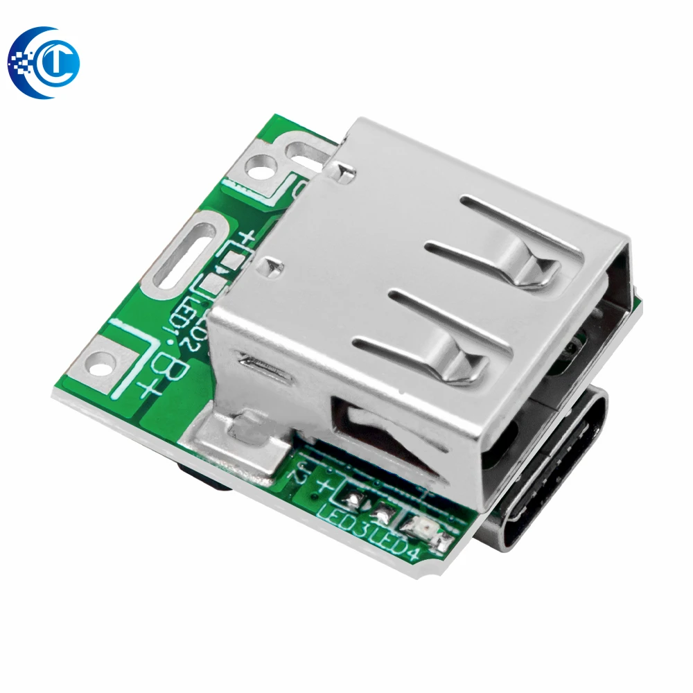 5PCS TYPE-C 5V Boost Step Up Power Module Lithium LiPo Battery Charge Protection Board LED Display USB for DIY Charger 134N3P