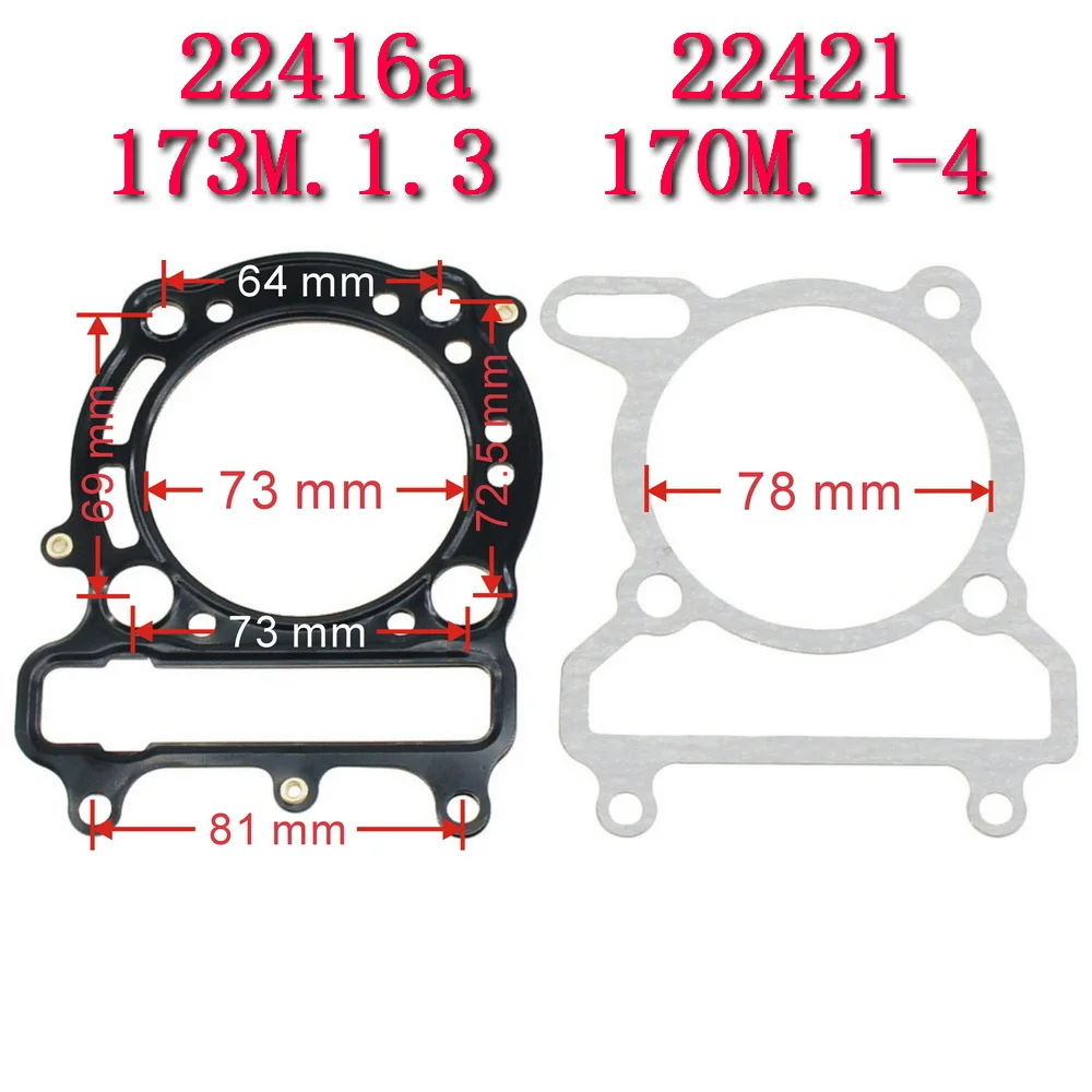 

YP250-5070 Linhai 250 260 300 520 Gasket for Cylinder 22416a 22421 For Linhai Yamaha Keeway Jinlang Feishen Scooter ATV