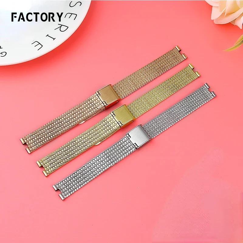 High Quality Stainless Steel Watchband for Gucci Ya141504 Ya141505 Ya141512 Female Watch Strap Steel Metal Watch Bracelet