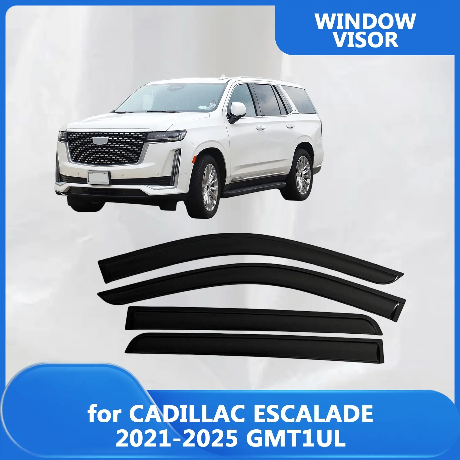 

Window Visor for CADILLAC ESCALADE 2021 2022 2023 2024 2025 GMT1UL Weathershied Door Side Window Wind Sun Rain Guards