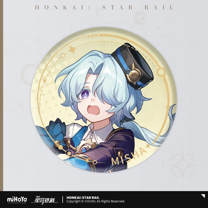 Honkai Star Rail Official Genuine Merch miHoYo Vertical Painting Series Original destruction Destiny tinplate Badge