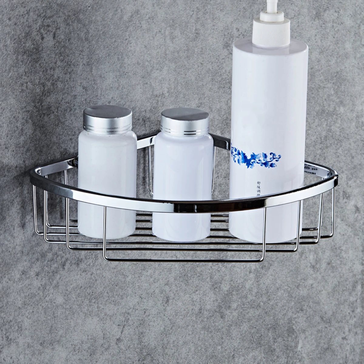 

Треугольная веерообразная стойка для хранения из нержавеющей стали, фурнитура для ванной комнаты, подвесная сетчатая корзина, угловая стойка, металлическая стойка для ванной комнаты