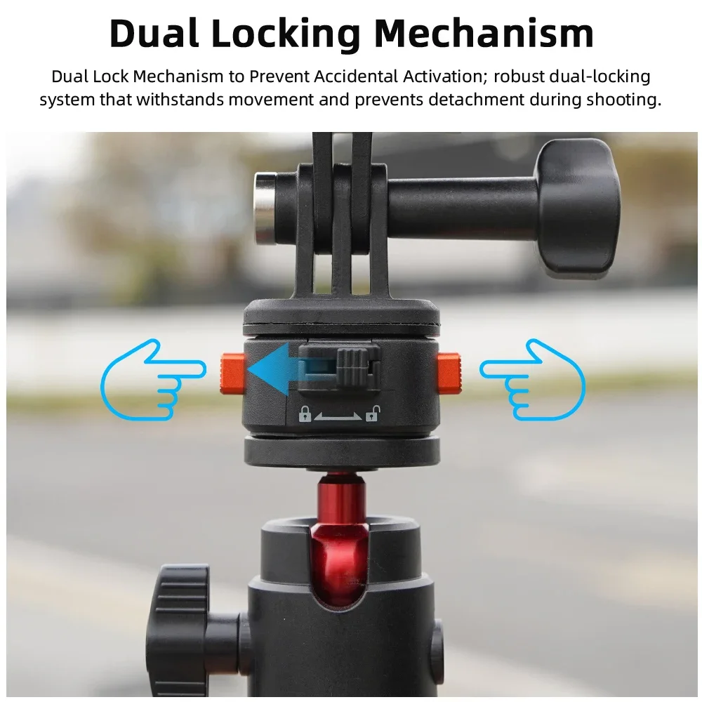 Flymile Magnetic Quick Release Adapter for GoPro 13 Camera 1/4'' Converter Tripod Base Mount for Insta360 X4/Action5 Accessories