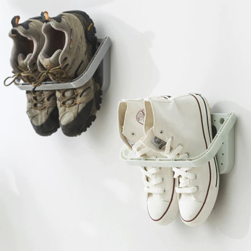 Zapatero de pared sin costuras para el hogar, estante de almacenamiento tridimensional para zapatillas de pared, zapatos deportivos de tacón alto, 1 unidad