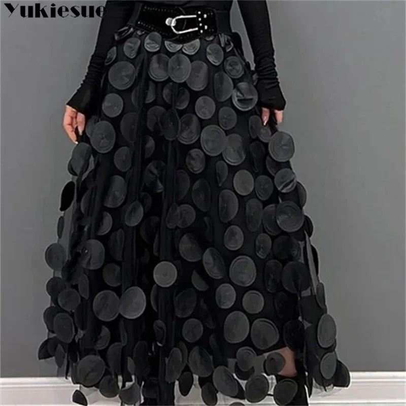 

Women Skirt 2023 Spring Autumn New Style Retro Trend Korean Edition Versatile Fashion Trend Patchwork Mesh Skirt Streetwear