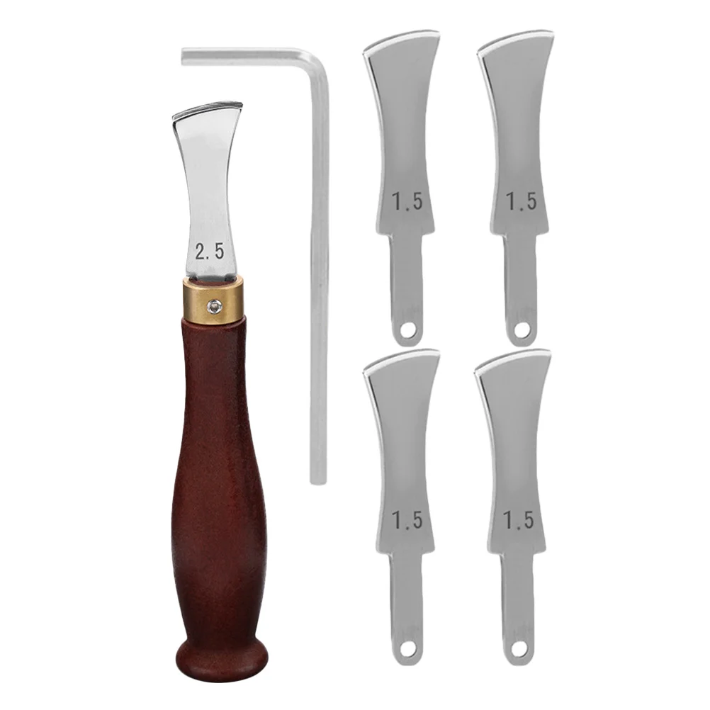 

1Set DIY Crafting Tools Includes Groover Edge Creaser Scribe 1.0 1.5 2.0 2.5 Sizes Portable Metal Set for Leatherworking