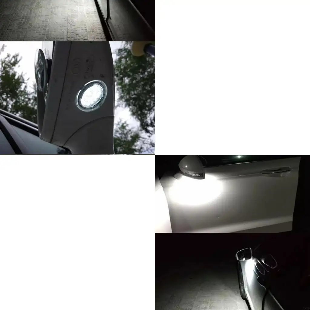 6XDF 2Pcs Car Led Under Side Rearview Mirror Puddle Light for Edge for Fusion Fl