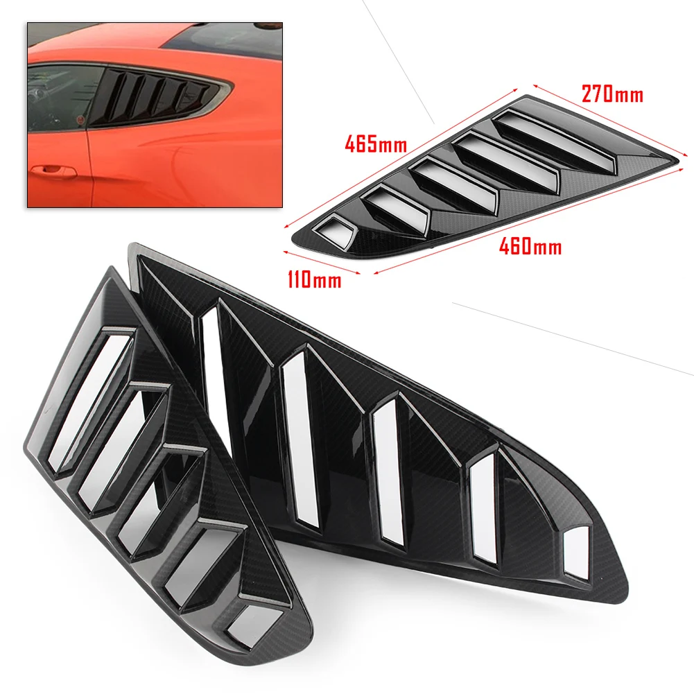 

Carbon Fiber Style GT Lambo Car Window Louver Side Scoop For Ford Mustang 2015 2016 2017 2018