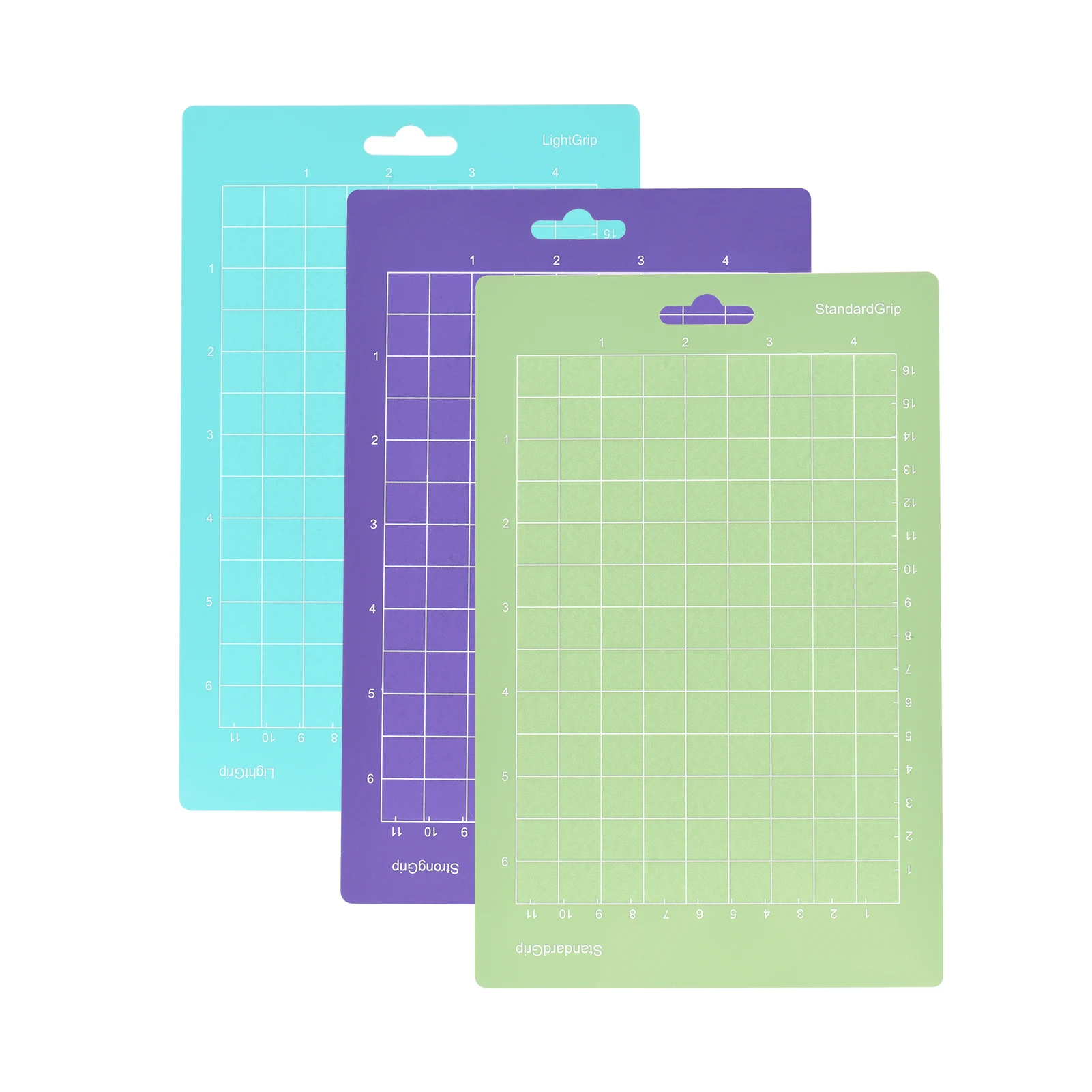 Lot De 3 Tapis De Découpe Vinyle Pour Silhouette Cameo 4/3/2/1 - Adhésifs Léger Standard Fort 30,5x30,5 Cm