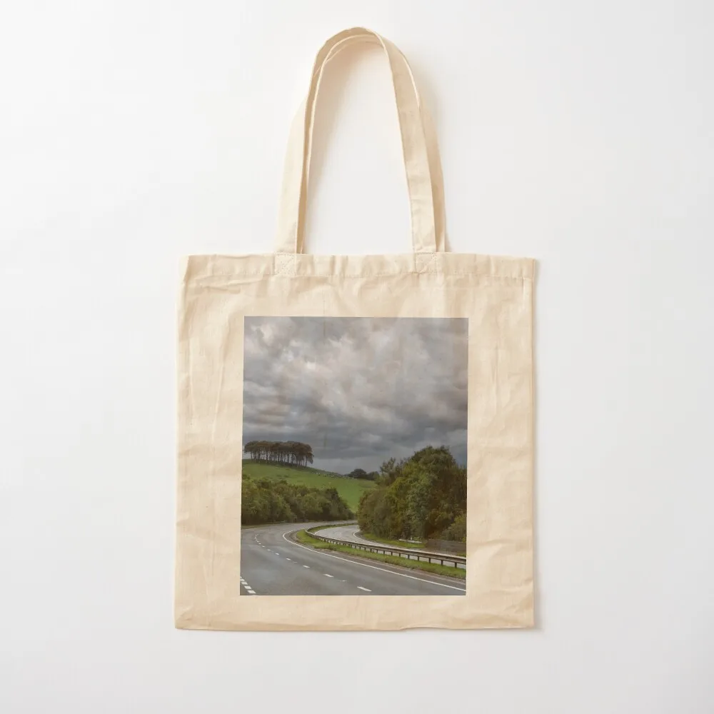 

nearly there trees,Coming Home trees, A30 road way Tote Bag custom bags tote bag canvas tote bags men foldable reusable bag