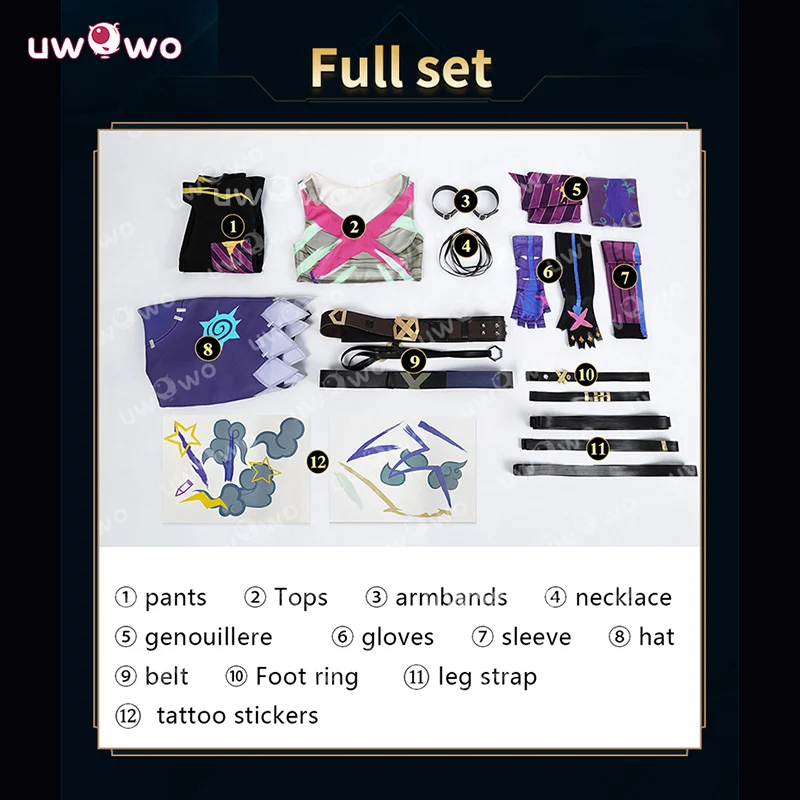 UWOWO Jinx Cosplay Collab-serie: Game LOL Arcane S2 Jinx Cosplay-kostuum Halloween-kostuum