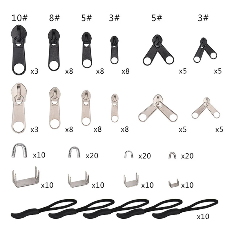 197/85 pz 1set Kit di riparazione cerniera estrattore di ricambio cerniera per abbigliamento tenda installare pinze strumento Stop estensione