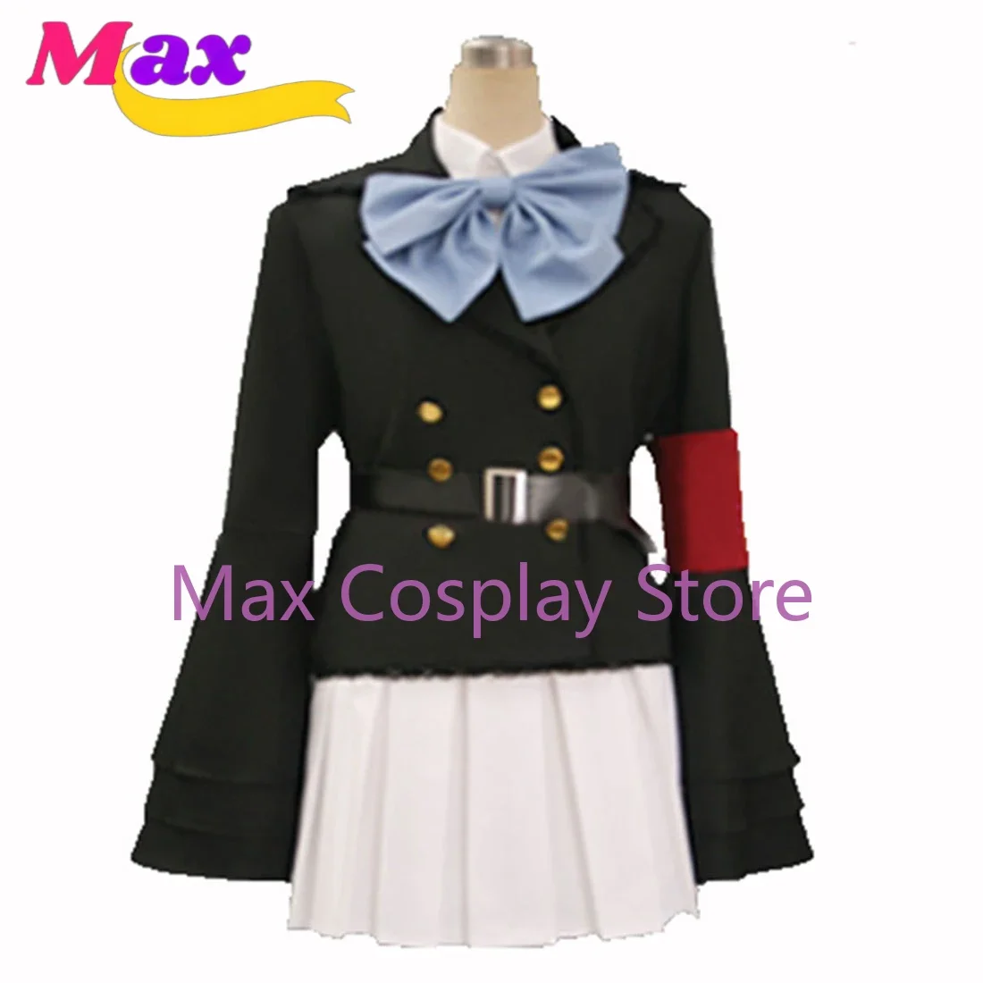 

Max Cos Umineko no Naku Koro ni Ange Ushiromiya Jessica Cosplay Costume Black White Set Custom Made Any Size