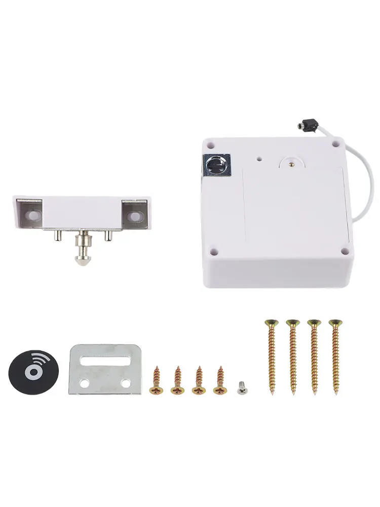 Cabinet Lock Drawer Lock Two Way White Swipe NFC Card Electric Drawer Lock For Shoe Cabinet Invisible Lock Punch-free