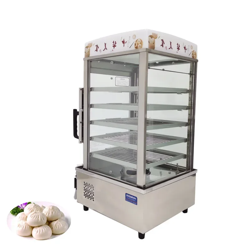 

Commercial 5 Layers Bun Steamer Warming Showcase